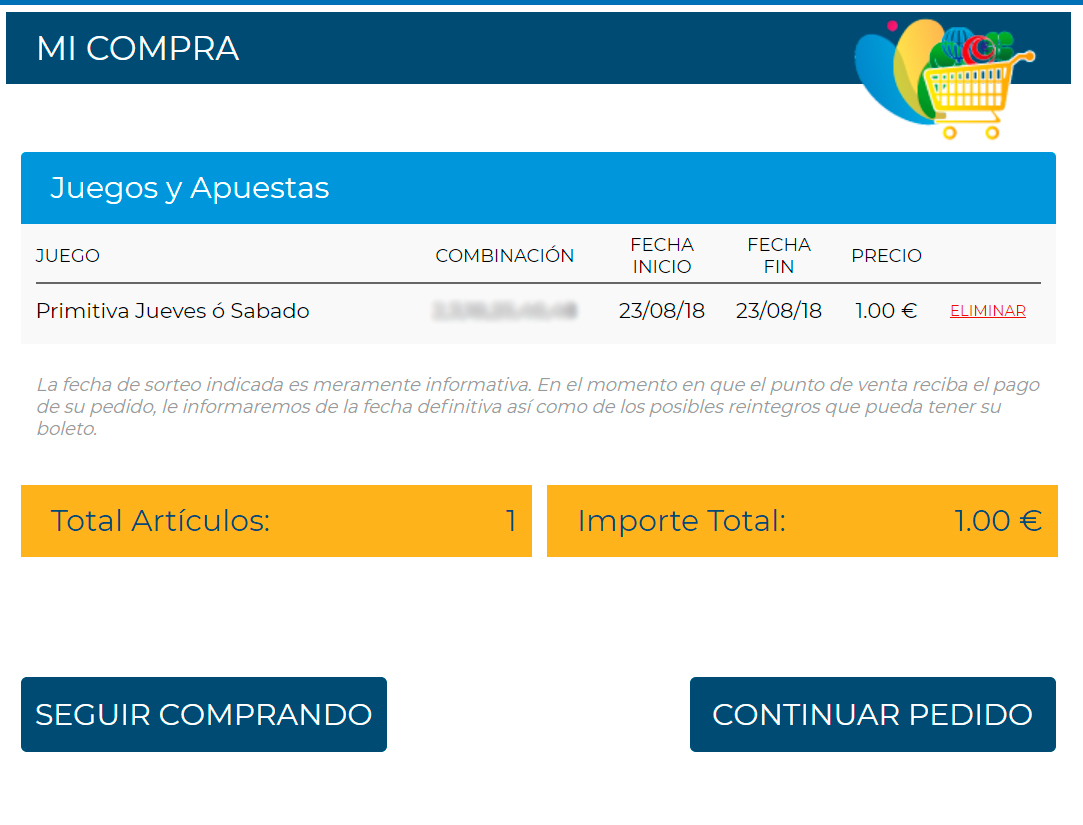 La Primitiva en Loter&iacute;a Conchita