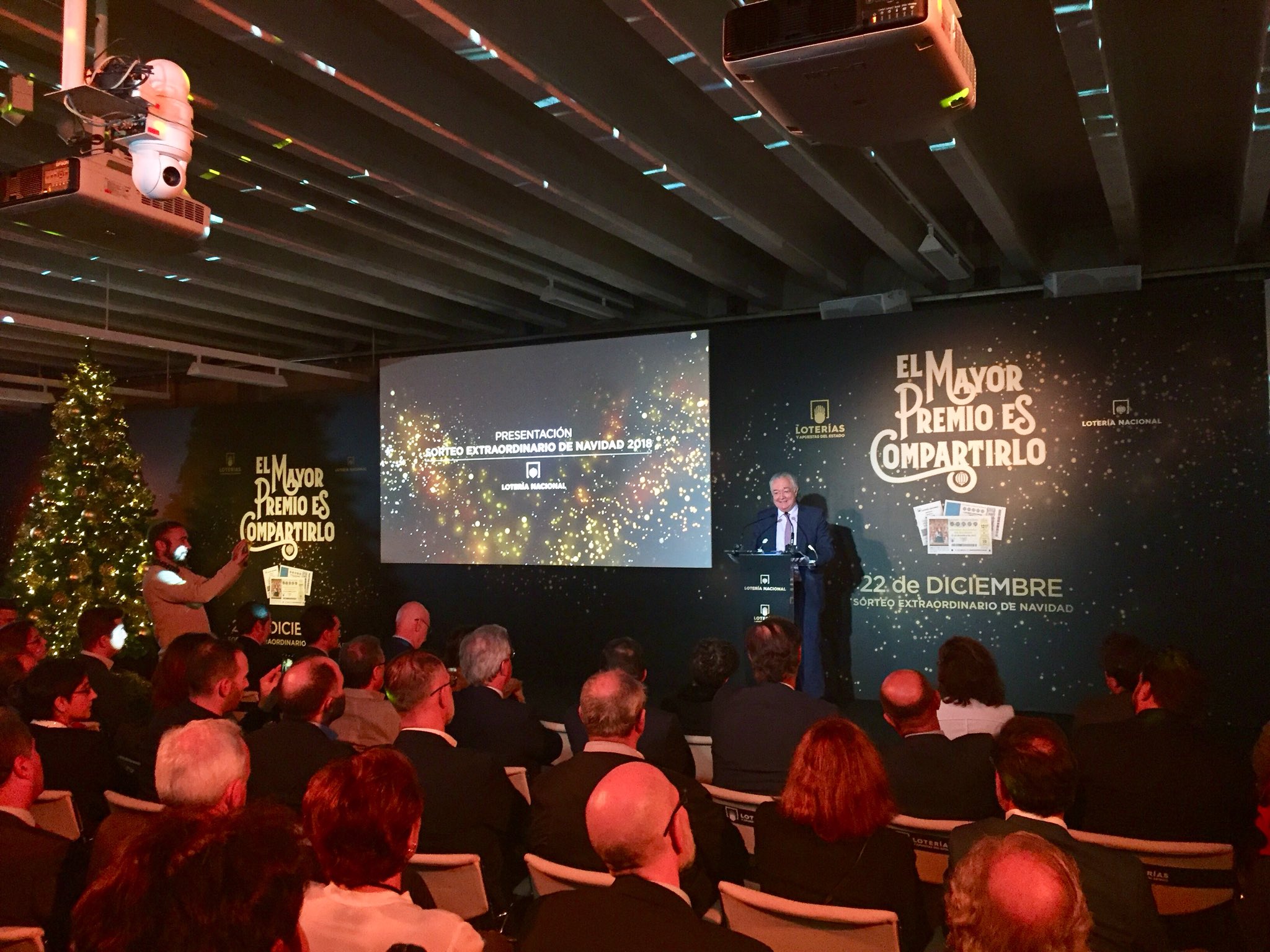 Momento de la presentaci&oacute;n del anuncio de la Loter&iacute;a de Navidad el pasado 14 de noviembre.